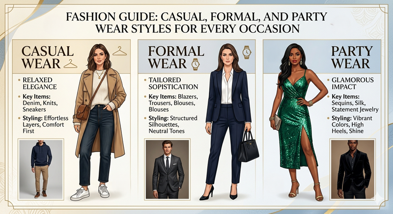 Fashion Guide: Casual, Formal, and Party Wear Styles for Every Occasion