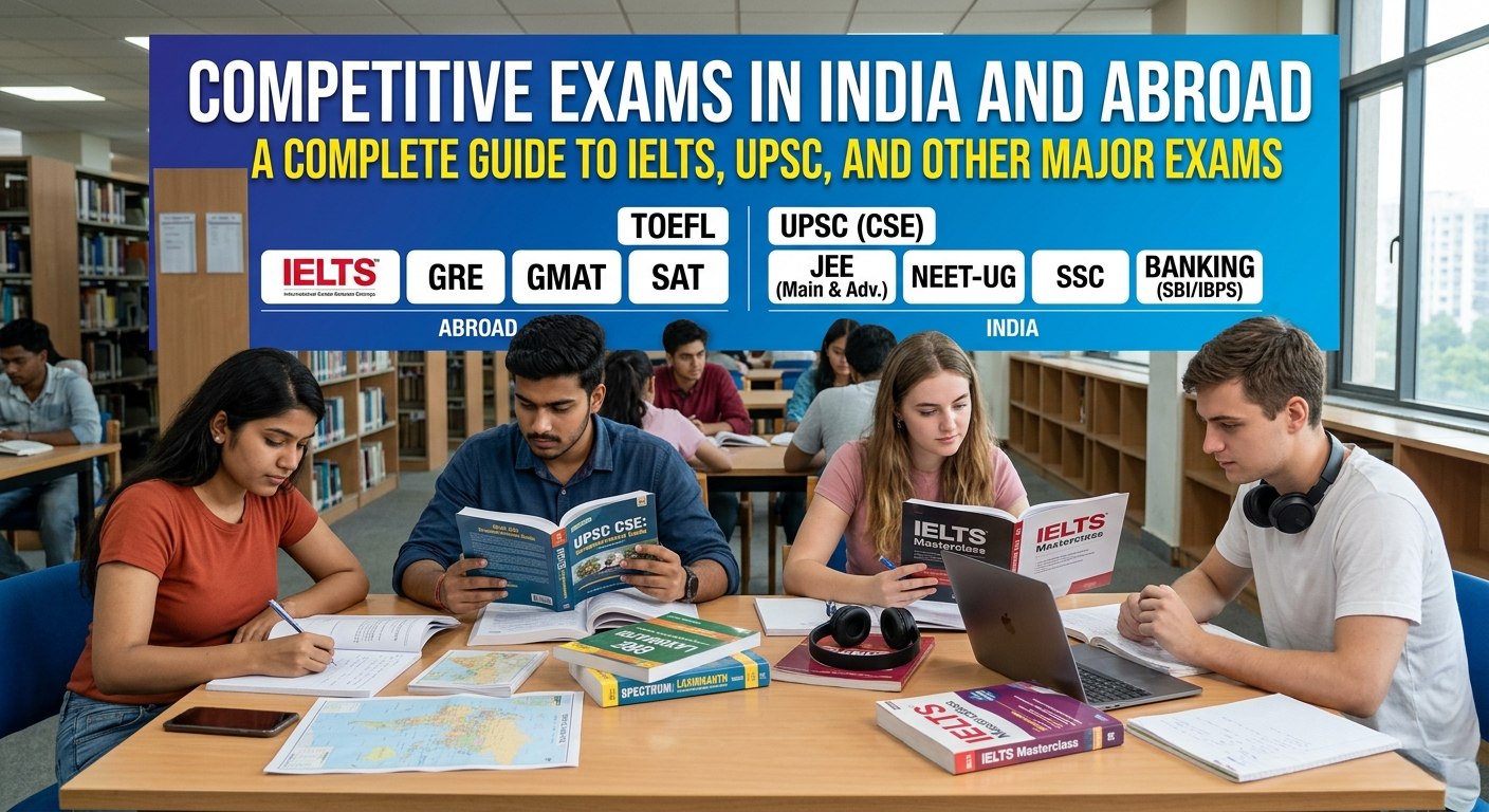 Competitive Exams in India and Abroad: A Complete Guide to IELTS, UPSC, and Other Major Exams